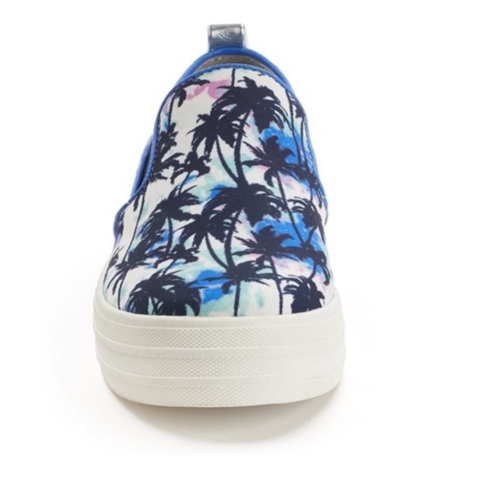 JUICY COUTURE Blue Palm Tree Sneakers Shoes 7.5 - Picture 3 of 5